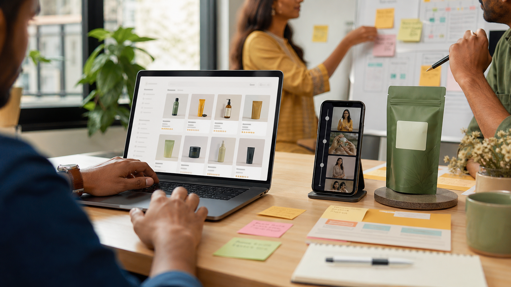 Indian ecommerce team turning an Amazon product image into AI UGC video ad storyboards
